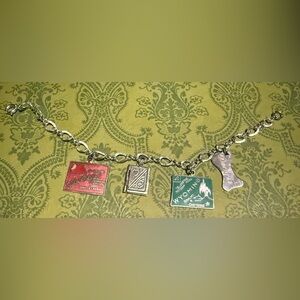 Sterling Silver vintage charm bracelet /charms